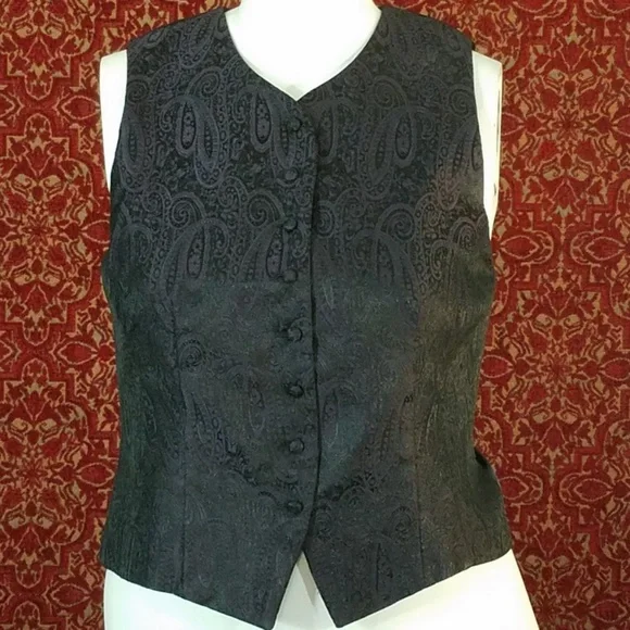 KAREN SCOTT purple paisley vest M✨ - Picture 1 of 6